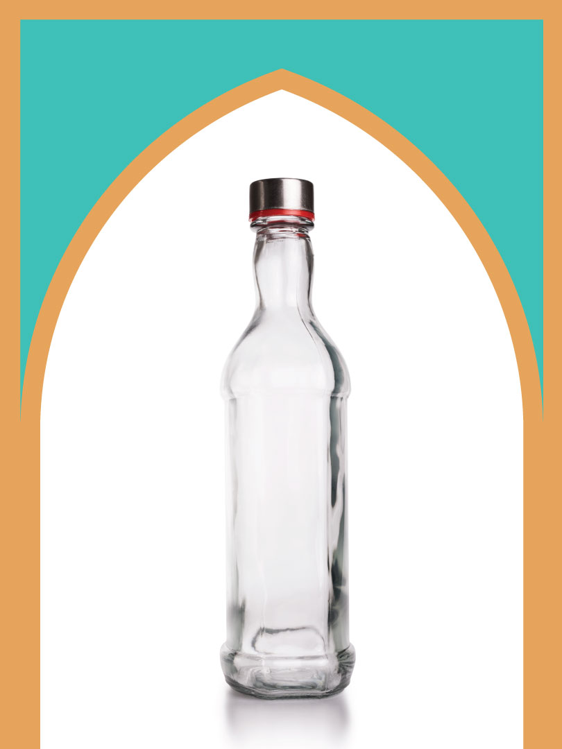 فروش بطری شیشه‌ای فلورانس با درب فلزی | 1000سی‌سی