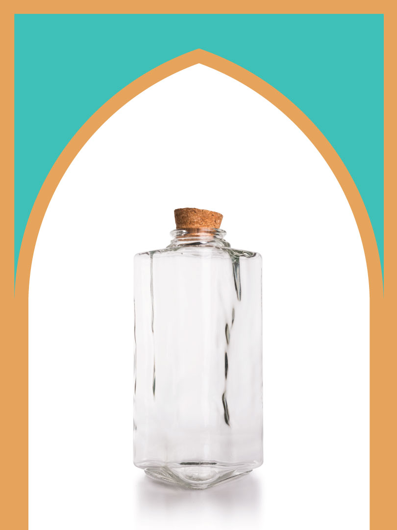 فروش بطری شیشه‌ای آمازون برمودا با درب چوب پنبه‌ای | 1500 سی‌سی