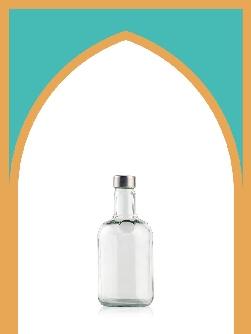 فروش بطری شیشه‌ای نگین با درب فلزی | 400 سی‌سی