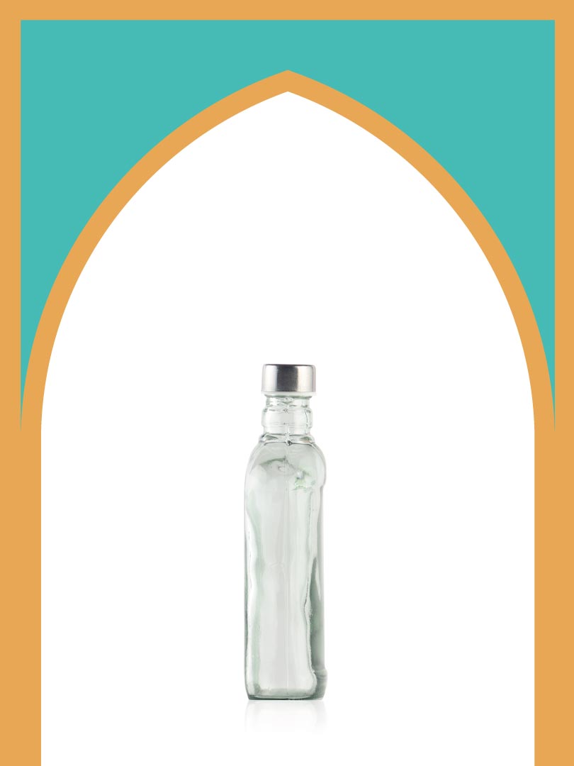فروش بطری شیشه‌ای کتابی پیچک با درب فلزی | 350 سی‌سی
