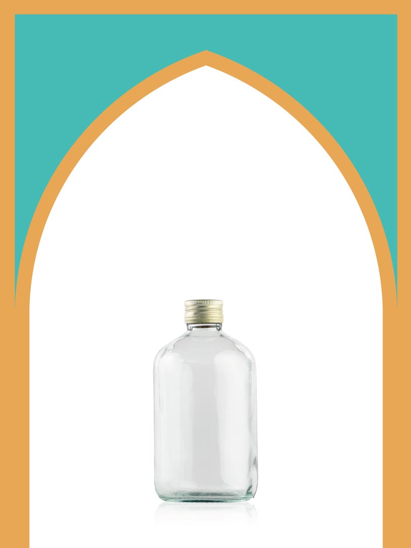 فروش بطری شیشه‌ای روکوکو با درب فلزی | 500 سی‌سی