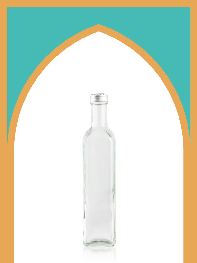خرید بطری شیشه‌ای تندیس بزرگ با درب فلزی | 500 سی‌سی